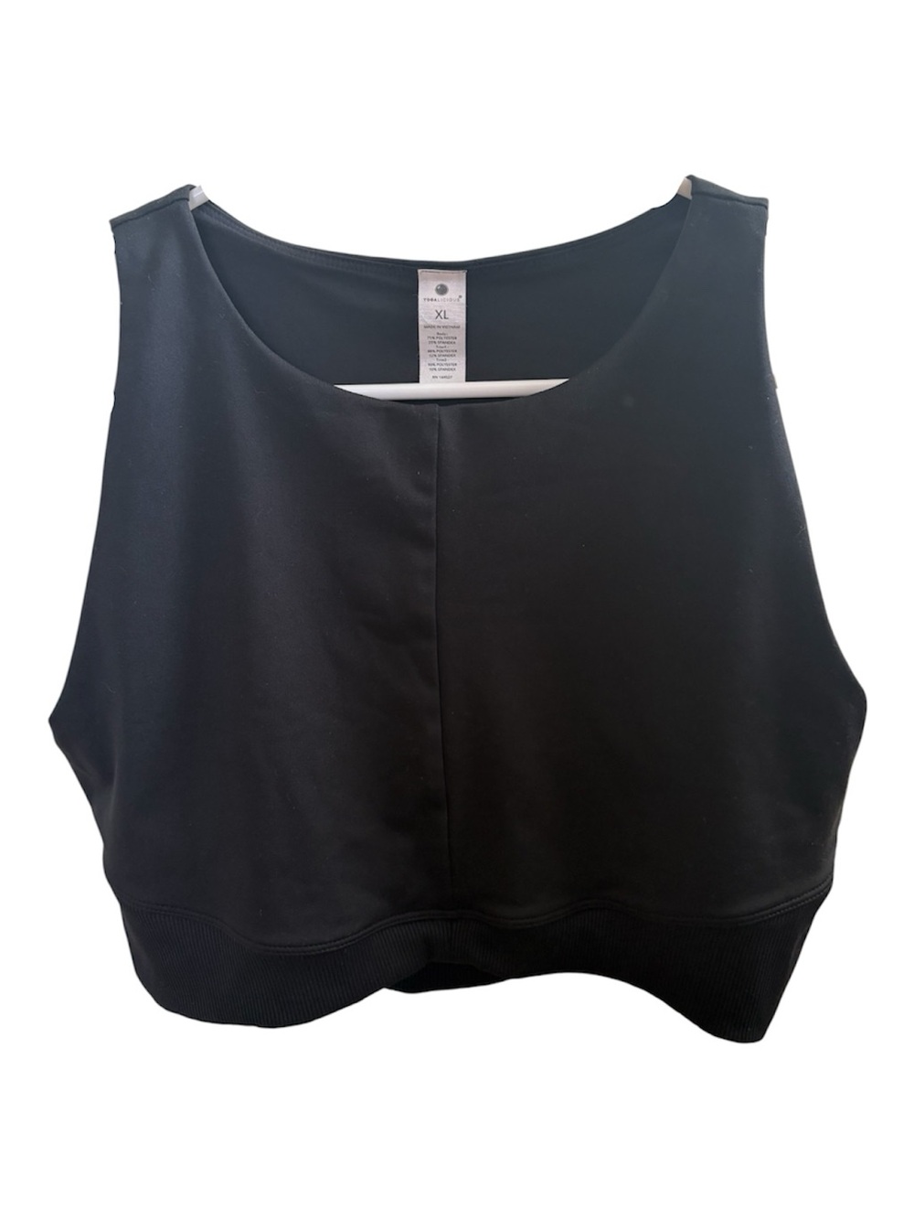 Yogalicious Black Sleeveless Crop Tank Top